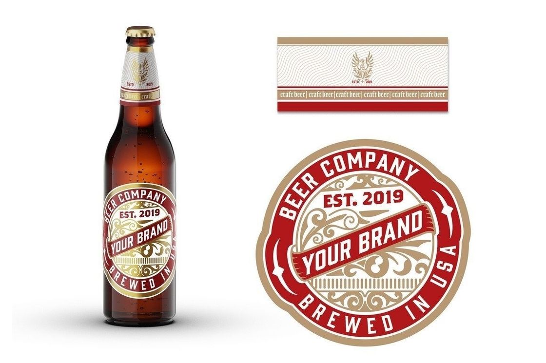 ビールボトルに貼り付けされたステッカー 飲料包装のビールボトルラベル 直接販売