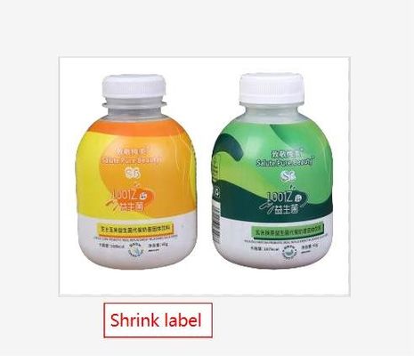 白いBOPP/PE/PP/PVC/PETの香味ラベルのための防水収縮袖ラベル